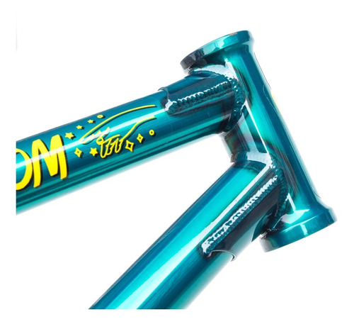 Imagen 2 de 9 de Cuadro Krow Bmx Kreaciom ¡full Cromo Street Pro! Turquesa