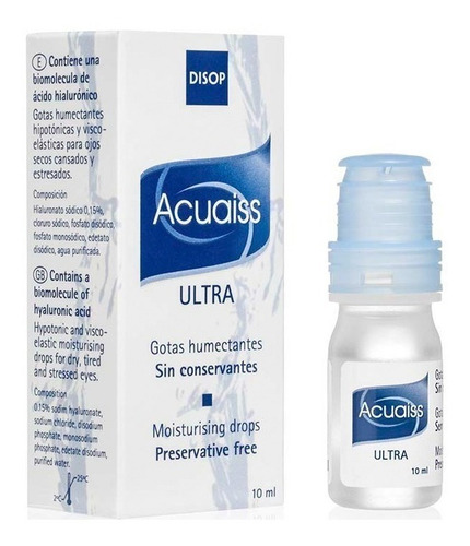 Imagen 1 de 1 de Acuaiss Ultra Gotas Humectantes Disop Aptas Lentes Contacto