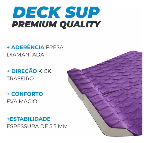 Deck Para Prancha De Stand Up Sup Lilás Fresado Wet Dreams