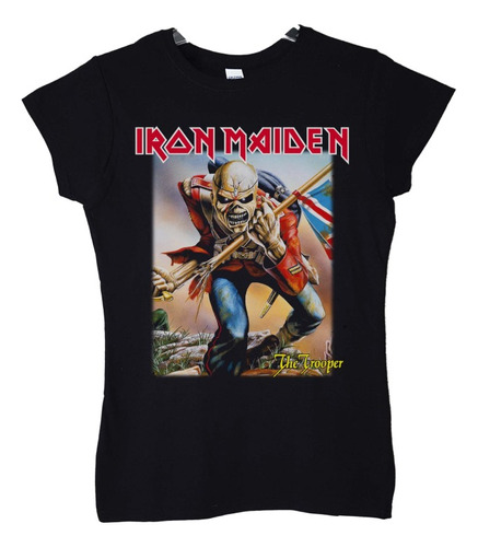 Polera Mujer Iron Maiden The Trooper Metal Abominatron
