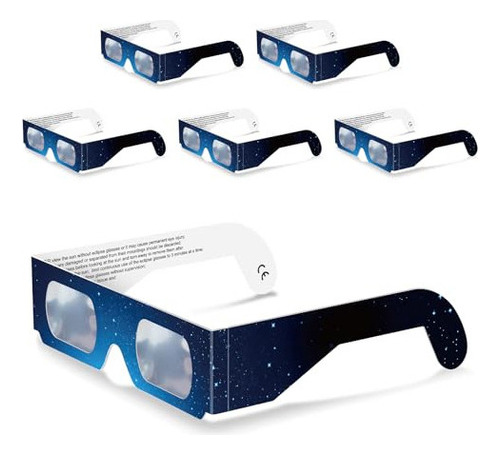 Lesome 6 Gafas Azules De Eclipse Solar 2024 Aas Con Certific
