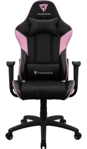 Cadeira Gamer Ec3 Thunderx3 Com Almofadas Pescoço/lombar Cor Rosa Material do estofamento Couro sintético