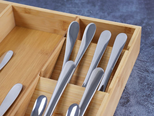 Organizador De Cubiertos De Bambú Para Utensilios De Cocina,