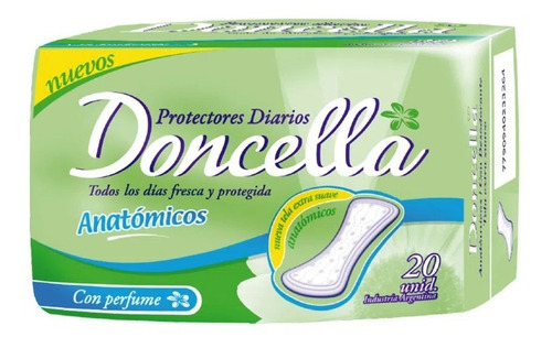 Protectores Diarios Con Perfume Anatómicos  Doncella 20uni