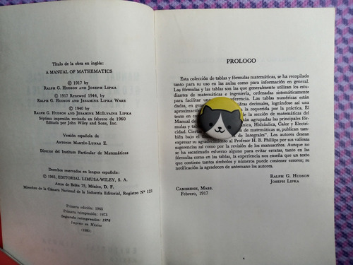 Manual De Matemáticas, Geometría Analítica Hudson Lipka 79n7 (Usado)