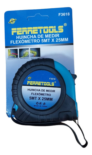 Huincha De Medir Flexómetro Ergonomica 5mt X 25mm