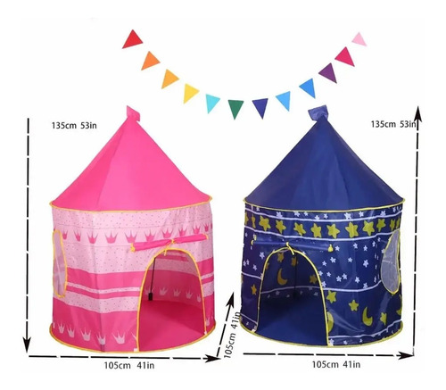 Carpas Castillos Para Niñas Y Niños Color Azul O Rosado