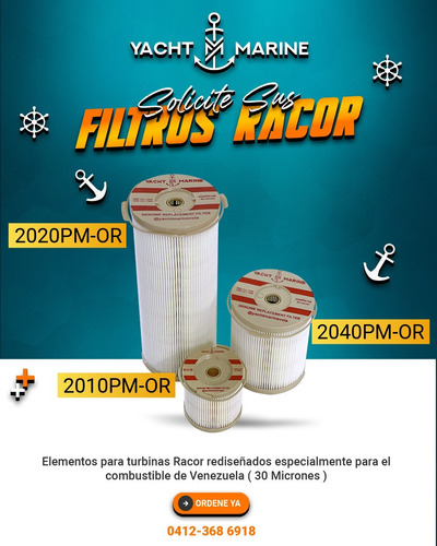 Filtro Racor Trampa De Agua 2020, 2040 Y 2010 De 30 Micrones