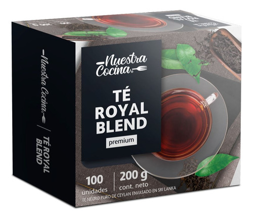 Té Negro Royal Blend Nuestra Cocina 100 Bolsitas