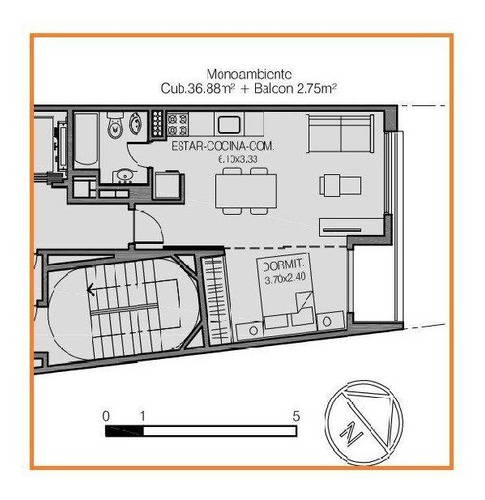 Imagen 11 de 15 de Departamento Monoambiente Divisible A Estrenar