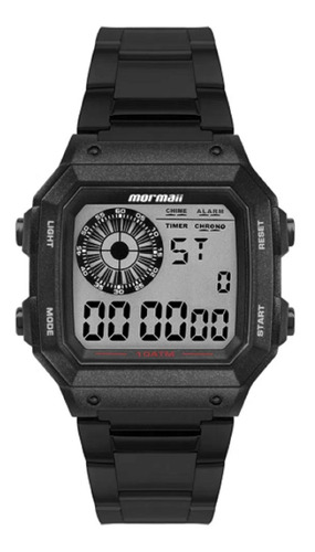 Relogio Digital Masculino Mormaii Quadrado Preto Mo2003jc/8p