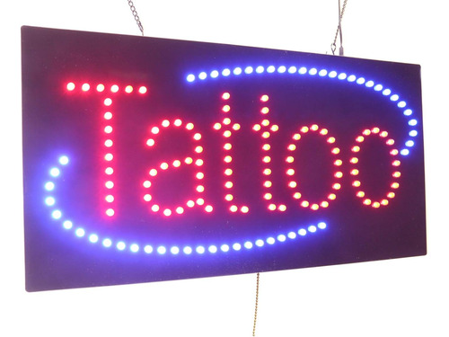 Letrero De Tatuaje, Topking Signage, Led Neon Open, Tienda, 