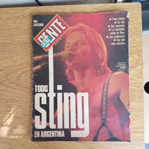 Revista Gente Todo Sting En Argentina Diciembre 1987