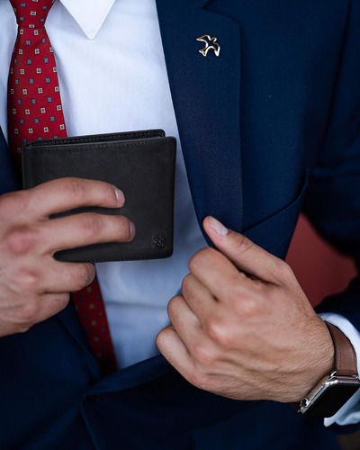 Serman Brands 2 Id Window Wallet Para Hombres Rfid Blocking