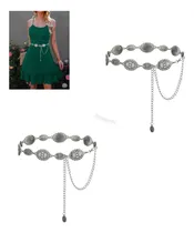 Comprar 2pz Cinturón De Cadena Metal,cinturon Mujer,cinturon Vaquero