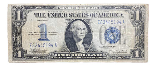 Billete 1 Dólar Estados Unidos 1934 Pick 414 Silver Azul