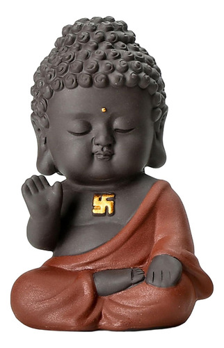 Buda Tathagata Cerámica Decoración Estatua Accesorios Rojo