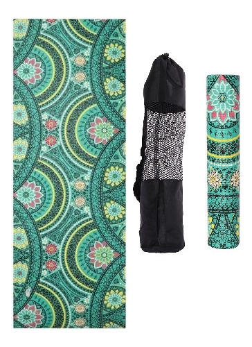 Colchoneta Yogamat 6mm Estampada Con Bolso-mándala-pilates