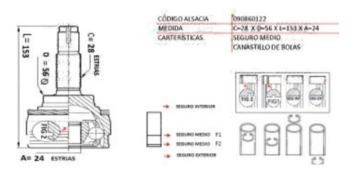 Junta Homocinetica Para Kia Carens 2.0 D4ea 2003 2006