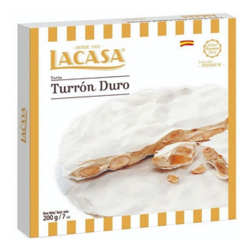 Torta Turrón Duro De Almendras Español Lacasa X 200grs