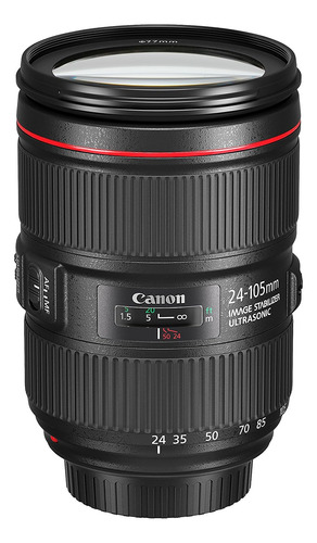 Objetivo Canon Ef 24-105 Mm F / 4l Is Ii Usm, Negro