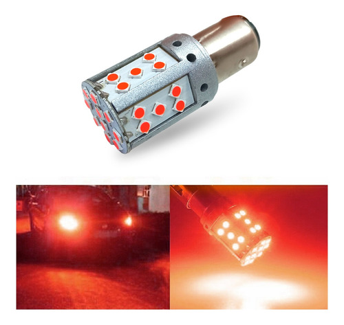 Imagen 2 de 7 de Lampara Led 2 Polos Máxima Luz Pata Despareja Rojo X 1