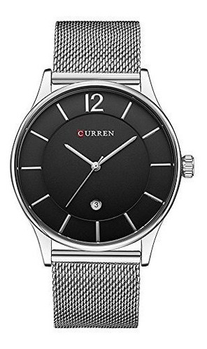 Curren Hombres Reloj De Cuarzo De Acero Inoxidable Ultra-del