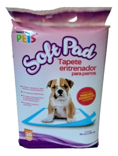 Tapete Entrenador Absorbente Para Perro Soft Pads 30 Pzas