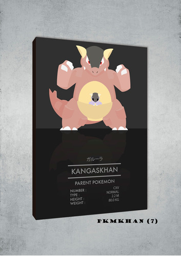 Cuadros Poster Pokemon Kangaskhan 20x29 (han 7)