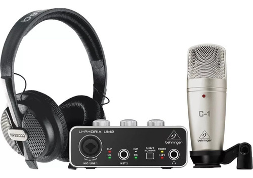 Kit Grabacion Estudio Placa Um2 + Microfono C1 + Auriculares