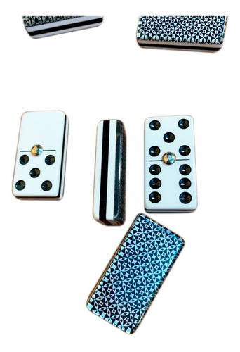 Domino Baraja Plata + Baraja Faisan Española Azul + Cubilete