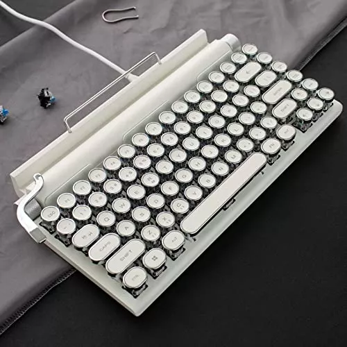 Teclado Para Máquina De Escribir Suehiodhy, Estilo Vintage