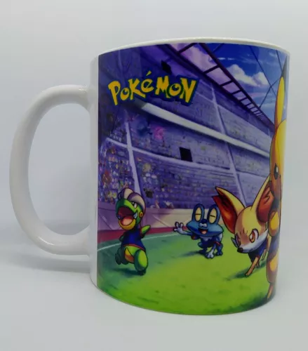 Caneca Cerâmica Estampada Desenho Pokemon (Pikachu)