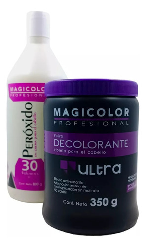 Polvo Decolorante Ultra Magicolor 350grs + Crema 30vol