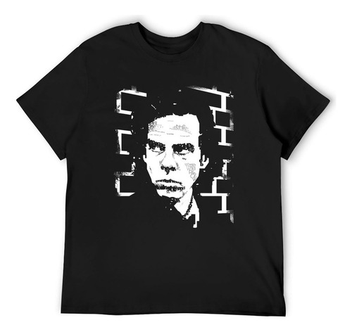 Playera Artística Con Retrato Tipográfico De Nick Cave Rop