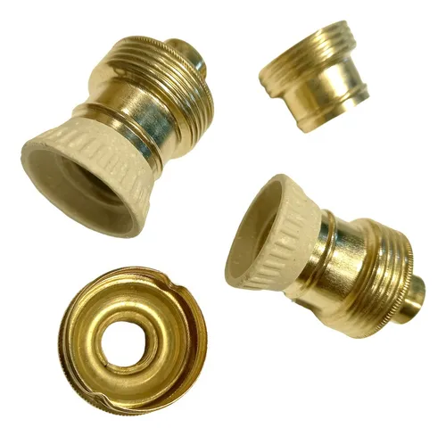 Portalámpara Rosca E14 Mignon Bronceado