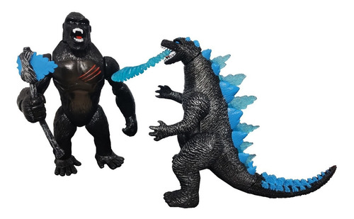 Godzilla Vs King Kong Con Luz Articulados 19 Cm Alto