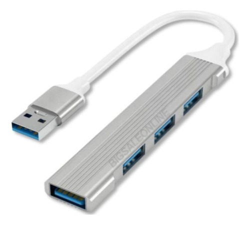 Adaptador Usb De 4 Puertos Hub Matalico Usb Para Pc Notebook