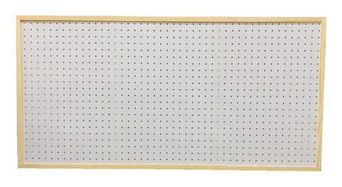 Quadro Eucatex Furado Organização 120x60cm Pegboard Moldura