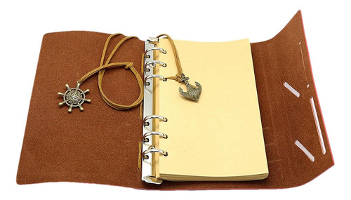 Diario A6 Con Bloc De Notas Y Acabado Vintage