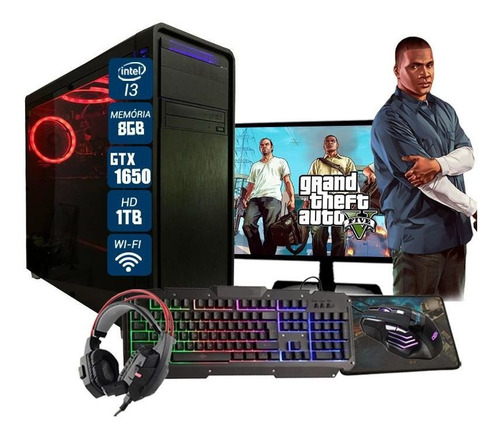 Computador Gamer Hector Intel I3 Gtx 1650 8gb Hd 1tb Wi-fi