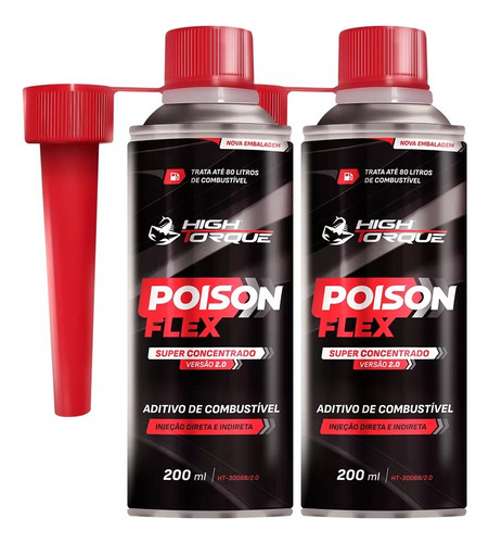 Combo 2 Aditivos De Combustível Poison Flex High Torque