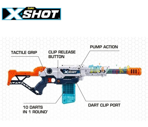 Imagen 5 de 8 de Max Attack Escopeta Rifle Pistola Lanza Dardos Sniper X-shot