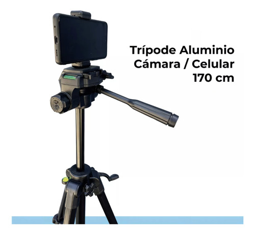 Trípode Celular Cámara Portátil Aluminio 170 Cm Control