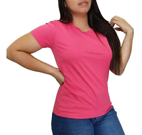 Camiseta Hering Feminina Básica Algodão Rosa 0241kqxen