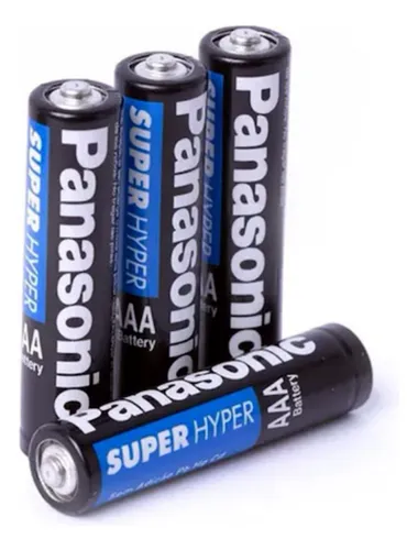 BATERIA ZINC CARBON PANASONIC TIPO AAA 1.5V PARA USO EN CONTROLES REMOTOS Y RELOJES PAQUETE DE 4 BATERIAS - Código: AAA/C | Compra en Guadalajara