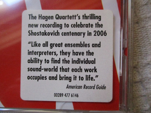 Imagen 7 de 7 de Dmitri Shostakovich - String Quartets 3 7 & 8 Hagen Quartett