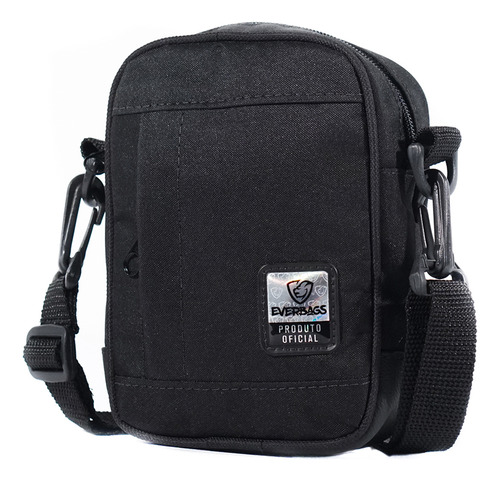 Everbags shoulder zipper vivo bolsa mini tranversal tiracolo de ombro pochete treino esportivo resistente cor preto