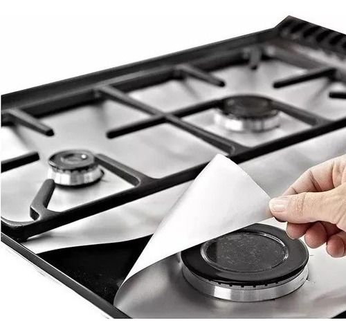 Papel Aluminio 12 Laminas Protector Cocina Estufa Fogón Gas