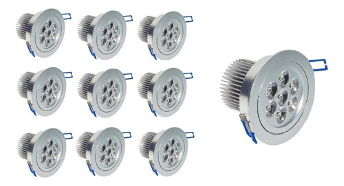 Focos Led Embutidos 7w X10 - Pack Económico